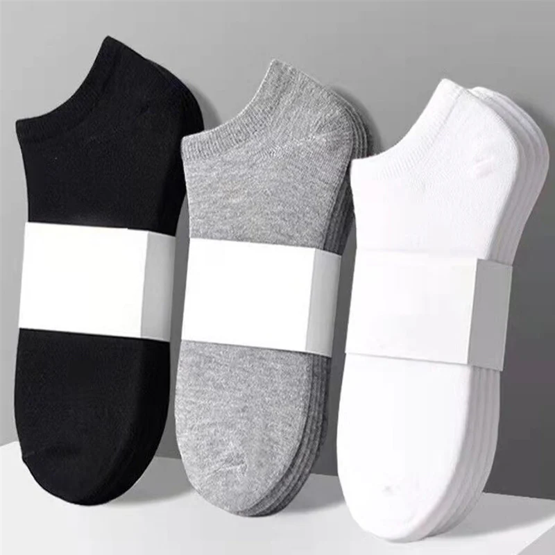 10\u002F20 Pairs Women's Comfy Ankle Socks - Sporty Black & White Solid Color Socks with White Trim - Breathable Athletic Socks for Sports, Gym, Casual Wear - Hand Wash Only - Great Gift & Women